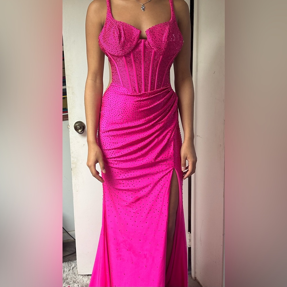 AMARRA HOT PINK FORMAL DRESS